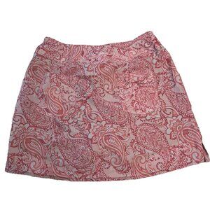 Moteepi Woman  L  Paisley Skort Golf Tennis Pickleball Stretch Paisley Pull On
